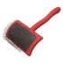 Aerial angled view of Chris Christensen Big G Medium Coral Slicker Brush, 27 mm