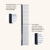 Graphic highlighting the comb's rounded corners and seamless design to reduce coat breakage and glide through fur without snagging