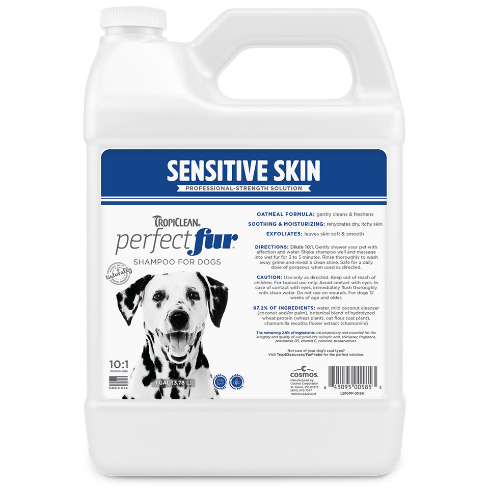 Tropiclean PerfectFur Sensitive Skin Shampoo Gallon Groomer's Choice