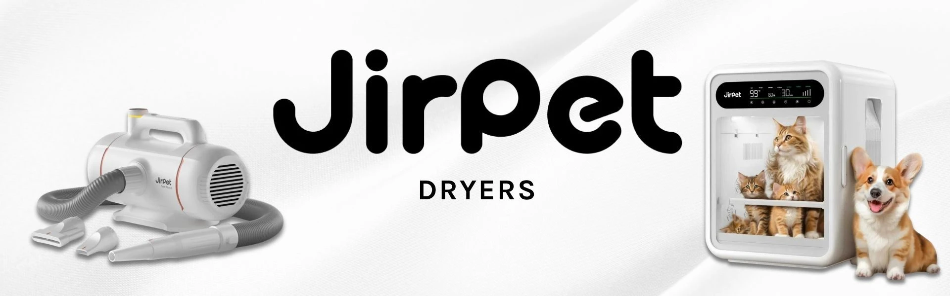 Jirpet brand page banner with logo and products