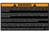 Label, Warning Dump Hydralics
