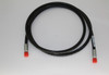 Hydraulic Hose 155" long, 2 Straight fittings SAE-06
