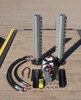 Dual Hydraulic Lippert jack kit with power up/down and gravity down