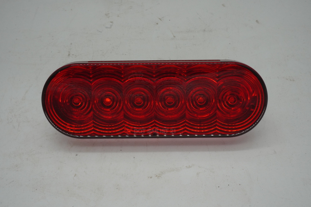 Light Led Red Oval 6"