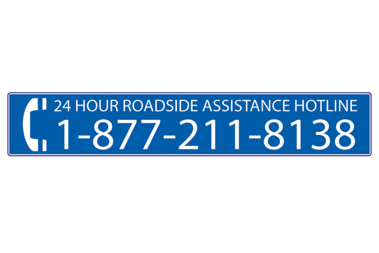 Label, 24 Hour Roadside Hotline