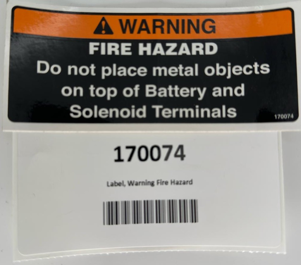 Label Warning Fire Hazard LoadTrailParts Label Warning Fire Hazard LoadTrailParts
