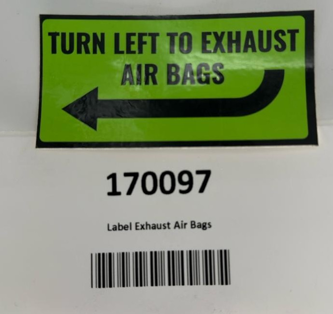 Label Exhaust Air Bags