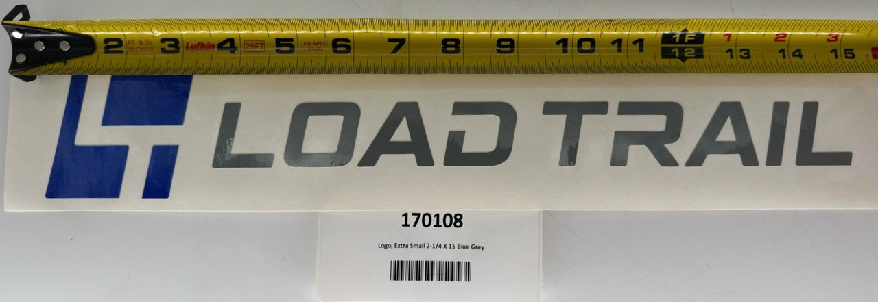 Logo, Extra Small 2-1/4 X 15 Blue Grey