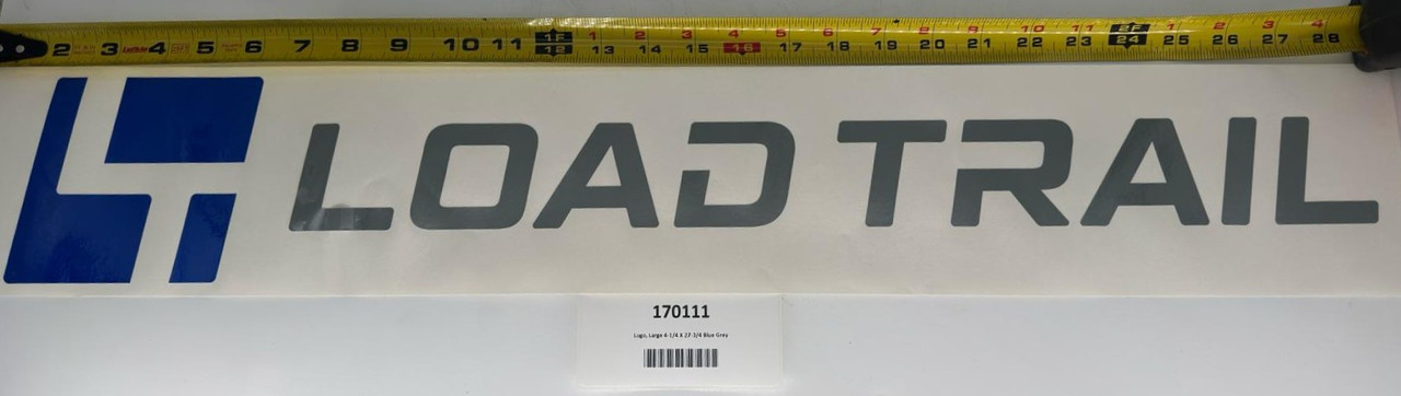 Logo, Large 4-1/4 X 27-3/4 Blue Grey