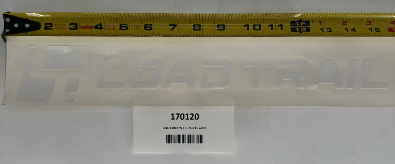 Logo, Extra Small 2-1/4 X 15 White