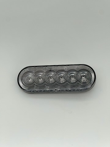 Light, Led Red Oval 6" Smoked Lens- 6 Diode