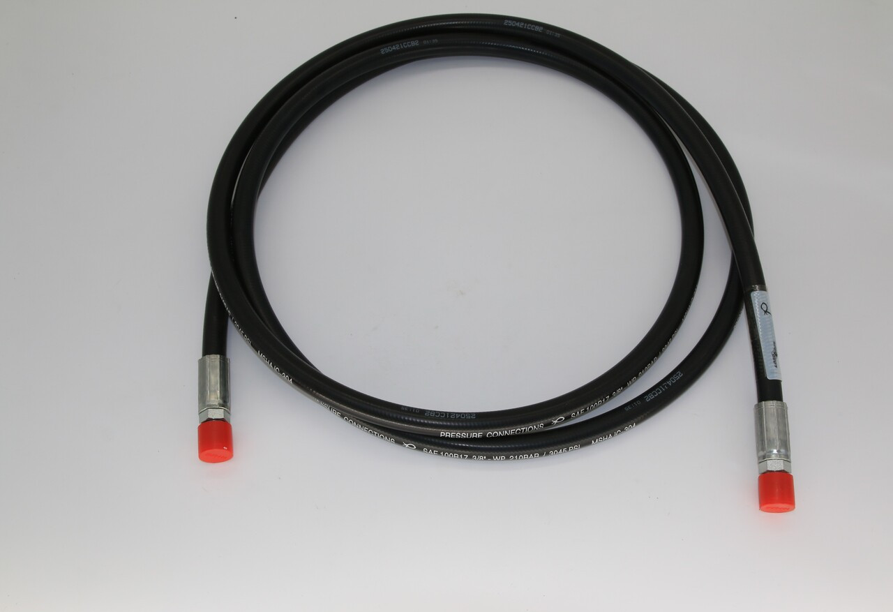 Hydraulic Hose 138" long, 2 Straight fittings SAE-06