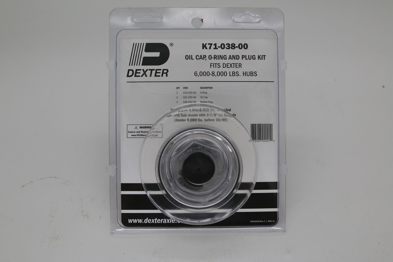 8K Oil Cap, O-Ring & Plug Kit (1 Pair)