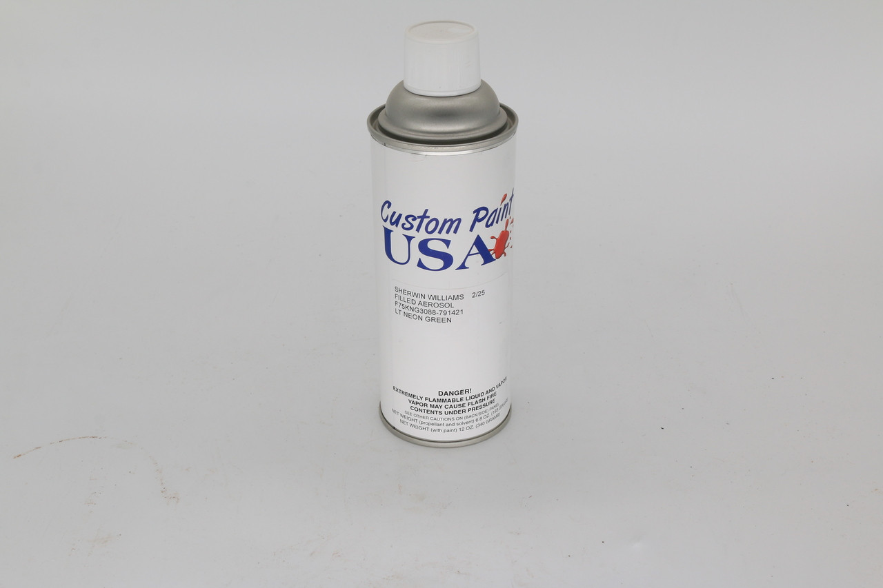 Paint, Spray Can (12 Oz) Powder Neon Green/Safety Green