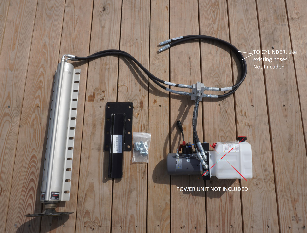 Single Hydraulic Lippert Jack kit with Selector valve