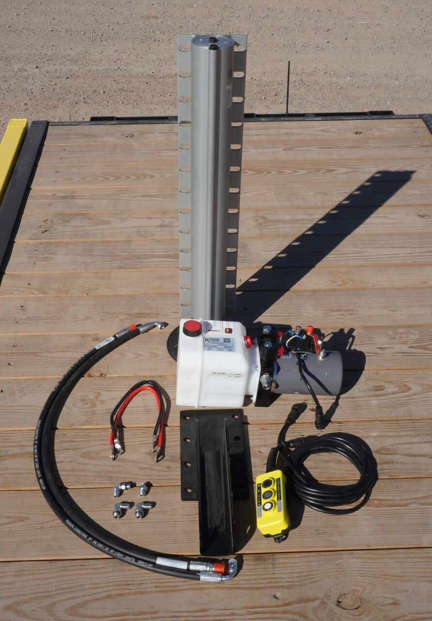 Single Hydraulic Lippert jack kit with power up/down and gravity down