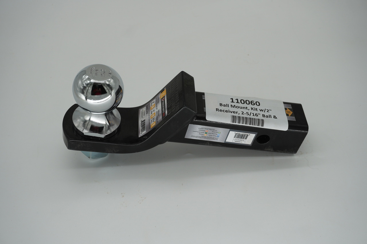 Ball Mount, Kit w/2" Receiver, 2-5/16" Ball & Pin/Clip, 2" Drop, 7,500 lb