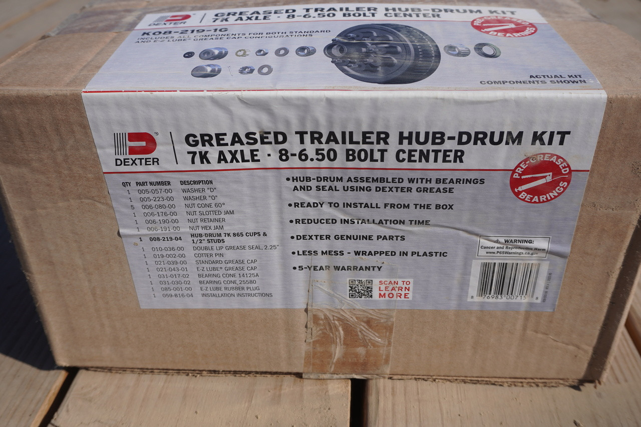 7K Hub/Drum 1/2  (PRE-GREASED BOXED KIT) (K08-219-1G)