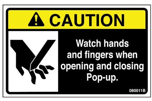 Label, Caution Watch Hands