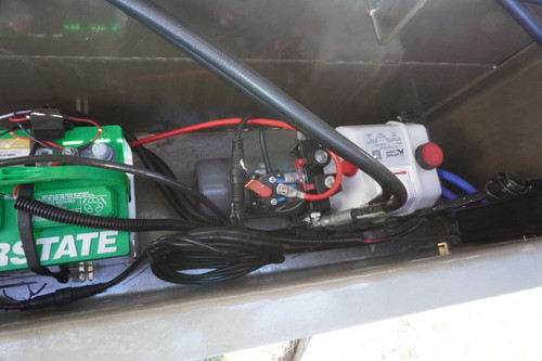 Dual Hydraulic Lippert jack kit with power up/down and gravity down