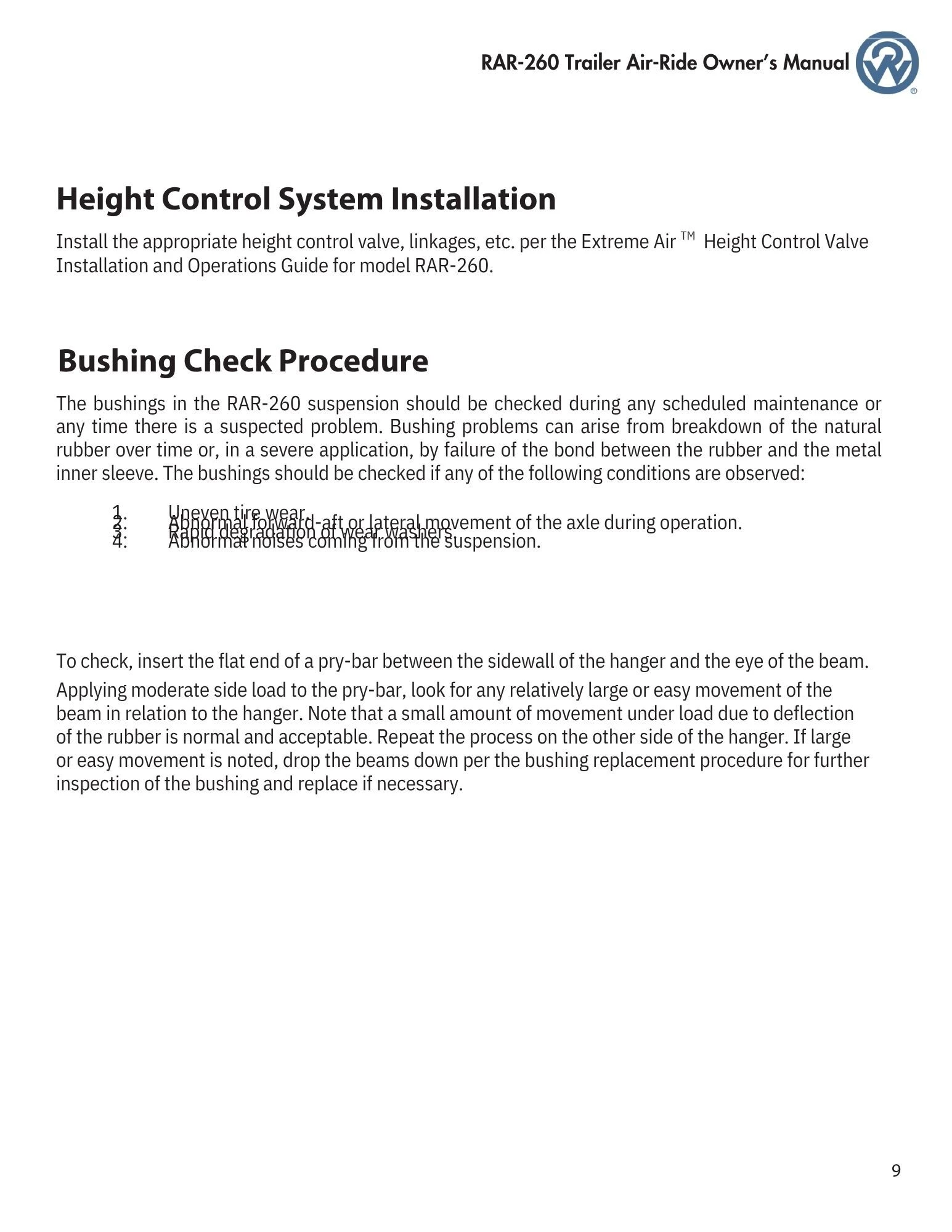 Air Ride Height Control System Installation