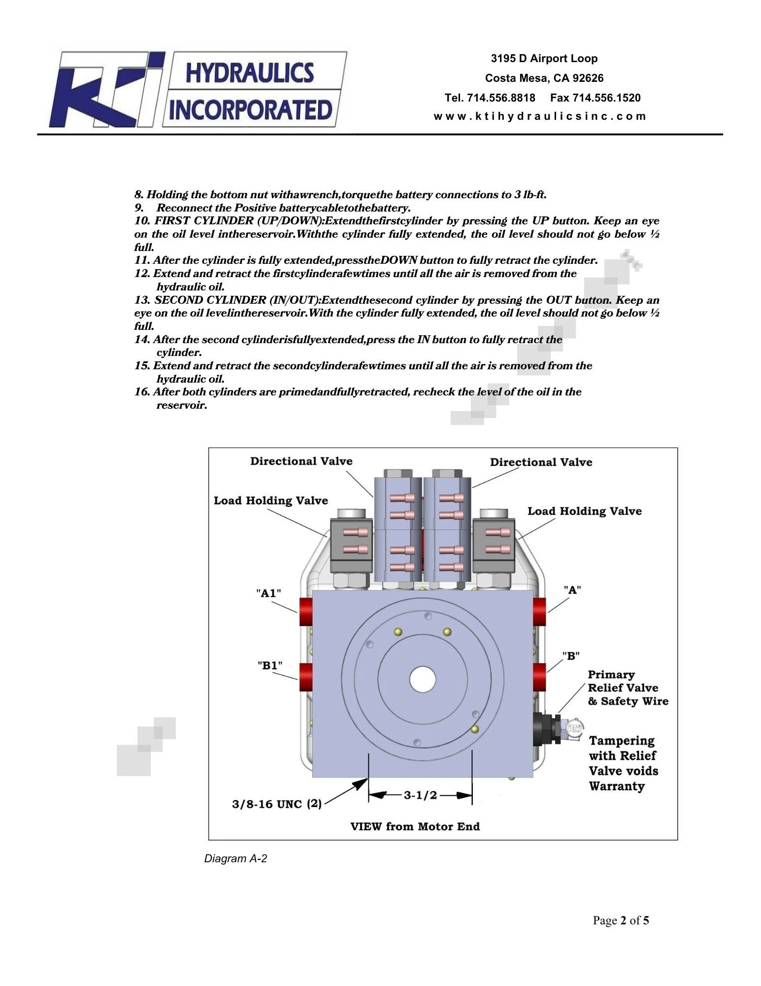 Double-Double Acting Pump Installation Page 2