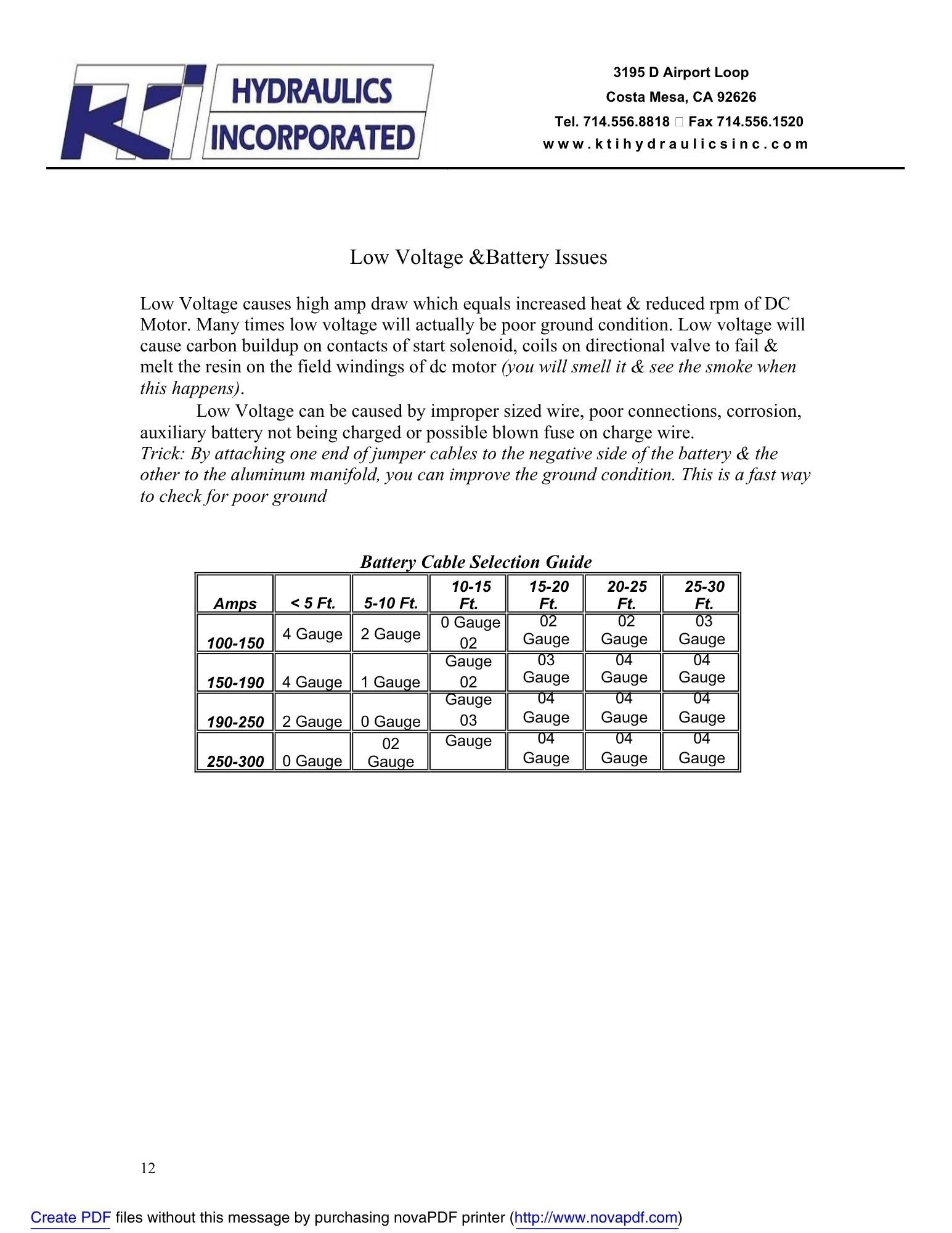 KTI Troubleshooting Guide Page 12