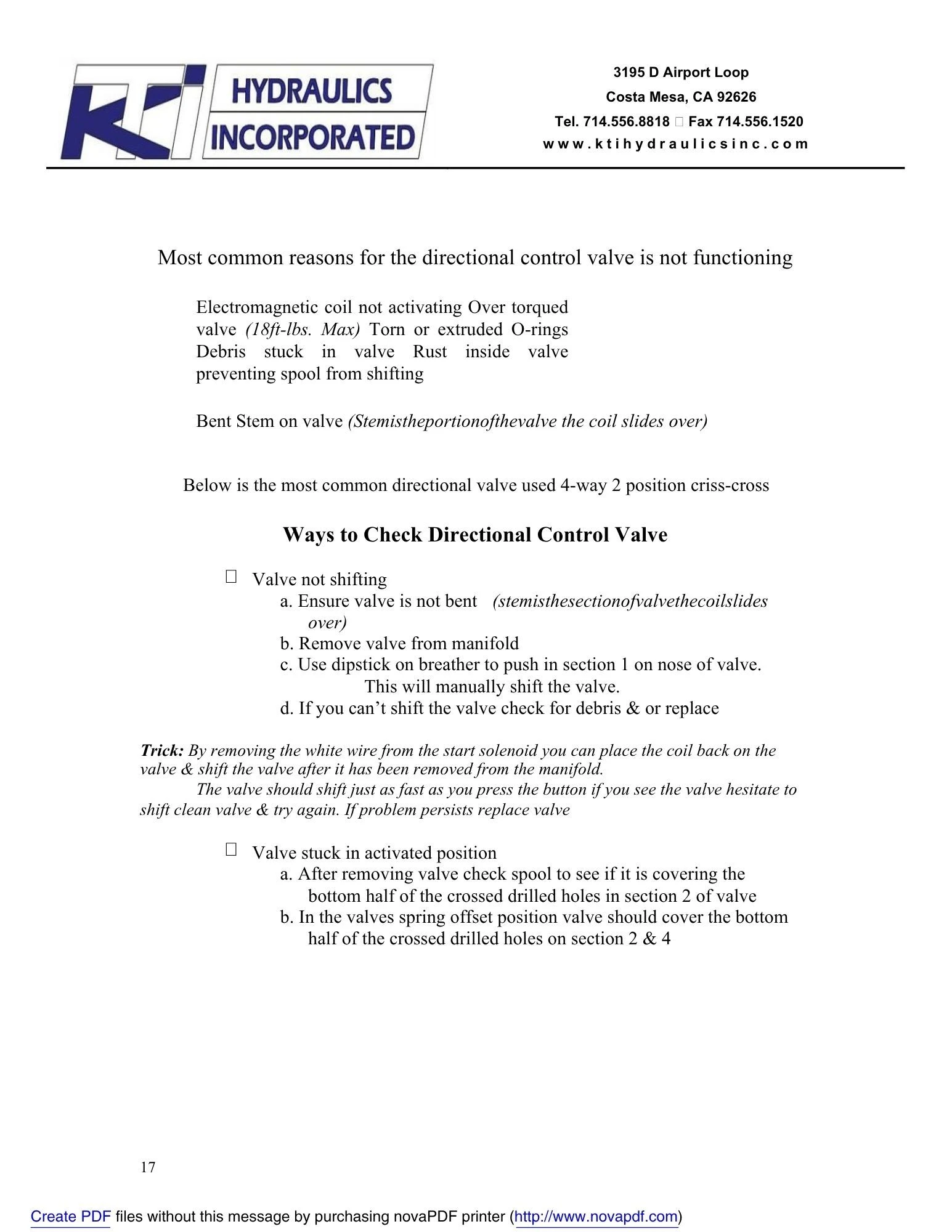 KTI Troubleshooting Guide Page 17