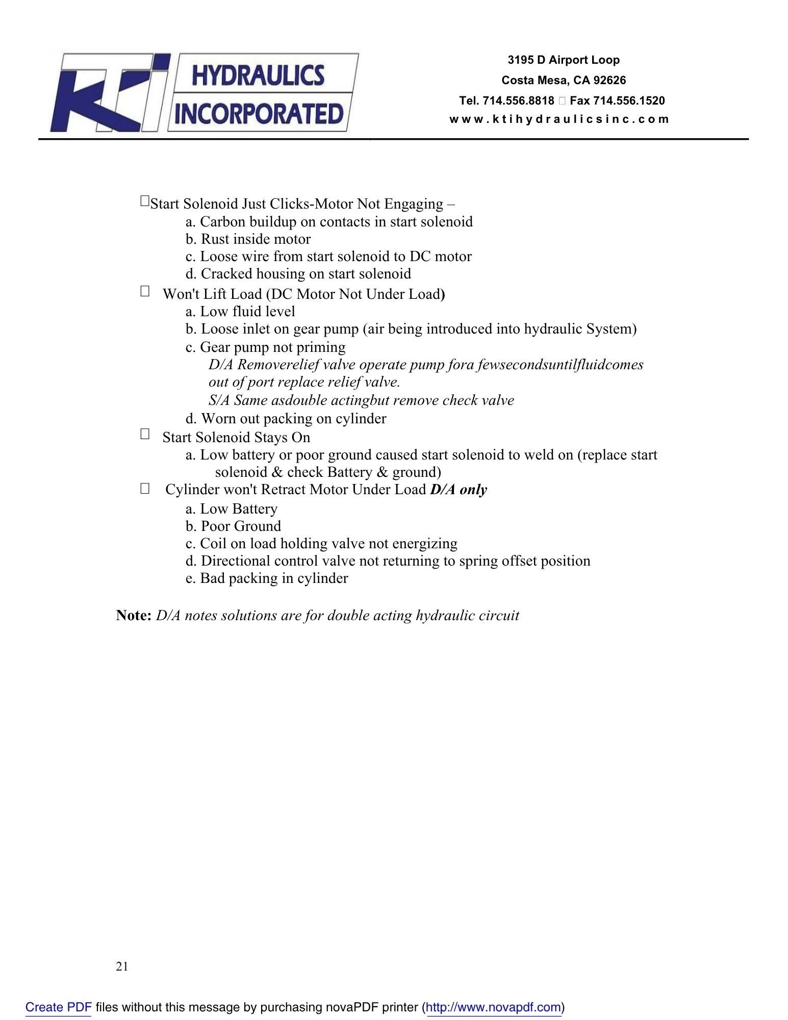 KTI Troubleshooting Guide Page 21