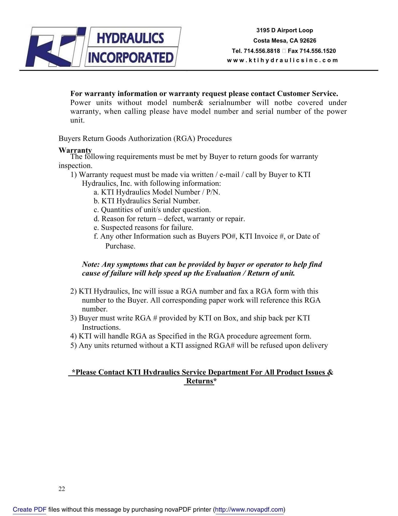 KTI Troubleshooting Guide Page 22