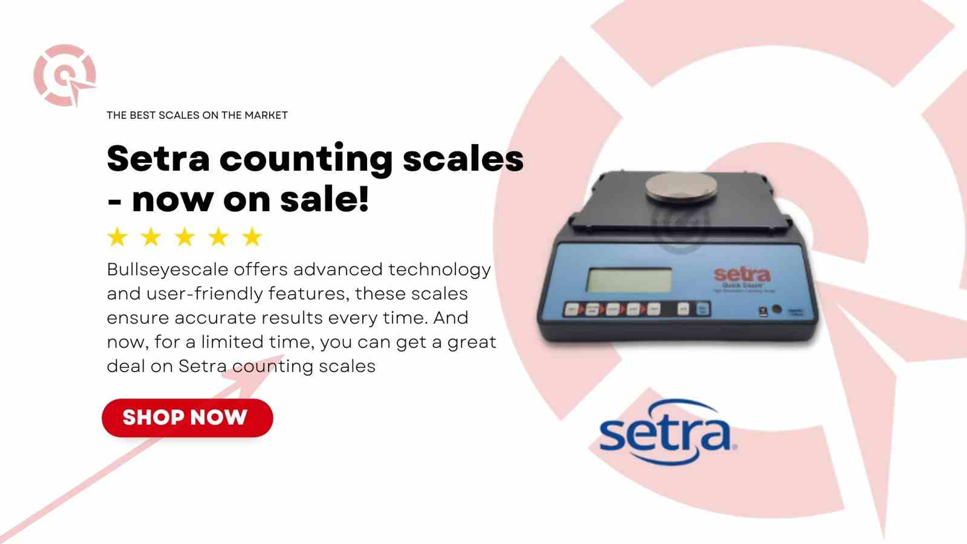 Count smaller pieces accurately with Setra counting scales from Bullseye Scale Company