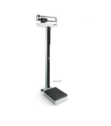 MEASURETEK Physician Scale: Mechanical, 200kg/450 lb, kg/lb, 10 3/4 in  Weighing Surface Wd
