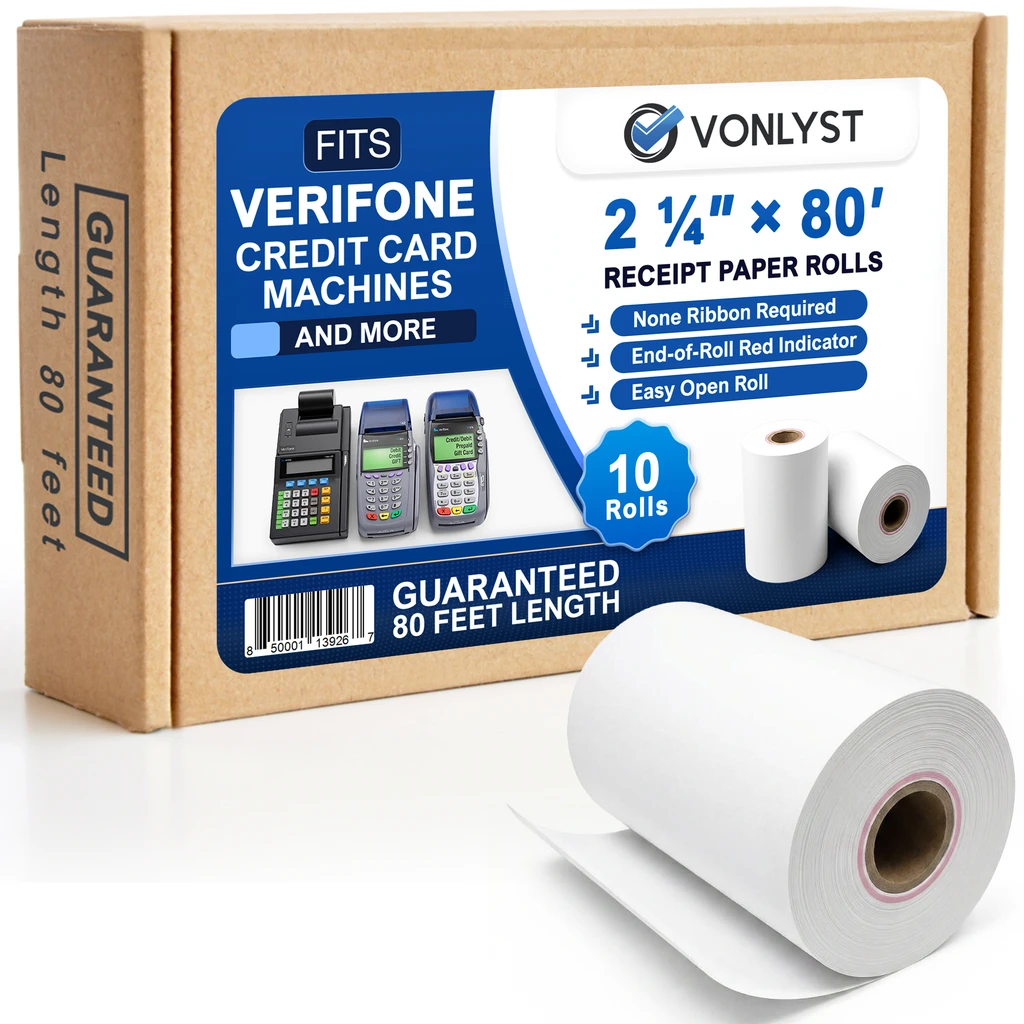Verifone Vx820 Printer Paper Rolls (10 Rolls) — Vonlyst