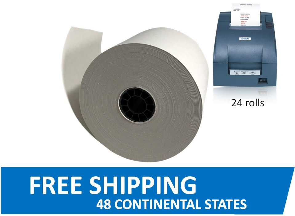 Single-Ply Epson Receipt Kitchen Printer Bond Paper (24 Rolls) — Vonlyst