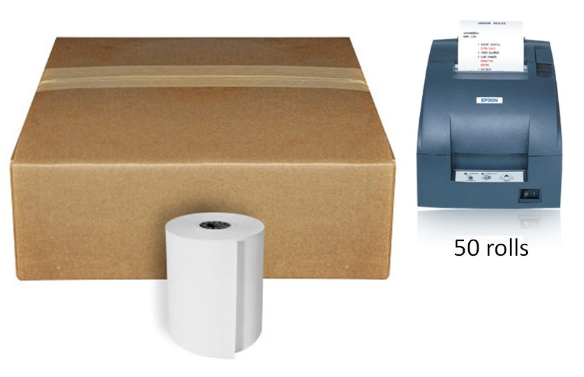 Single-Ply Epson Receipt Kitchen Printer Bond Paper (50 Rolls) — Vonlyst
