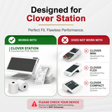 Thermal receipt paper for Clover Station printers, Vonlyst 3 1/8 inch by 230 ft rolls. BPA-free 12-count pack offering professional, smudge-free POS receipts.