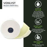 Vonlyst Star Micronics 2 ply Carbonless Paper Roll white/canary 3" x 95' - Clover Kitchen Printer