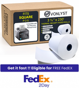 Vonlyst Square Star Micronics Printer Paper Roll 3 1/8" x 230' Printer Paper  Vonlyst Square Star Micronics Printer Paper Roll 3 1/8" x 230' Printer Paper