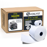 Square POS thermal printer paper rolls 3 1/8 x 230 feet – 12-pack of premium BPA-free, lint-free thermal paper for crisp and professional receipts Square POS thermal printer paper rolls 3 1/8 x 230 feet – 12-pack of premium BPA-free, lint-free thermal paper for crisp and professional receipts