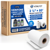 Vonlyst Receipt paper for Verifone Vx820 credit card machine 2-1-4-x-80 10 rolls
