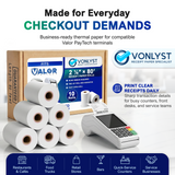Receipt Paper Roll for Valor Paytech  VL100 