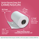 High-quality lint-free thermal paper roll for Clover Compact POS, smooth surface ensures crisp, smudge-free, and fade-resistant printing for credit card receipts High-quality lint-free thermal paper roll for Clover Compact POS, smooth surface ensures crisp, smudge-free, and fade-resistant printing for credit card receipts
