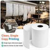 Complete value pack with 10 Single Ply Bond receipt paper rolls (3" x 165') plus genuine Epson ERC-30/34/38 printer ribbon. Ideal for POS, retail & kitchen printers.