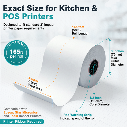 Single-Ply Clover Kitchen Printer Bond Paper  image 2