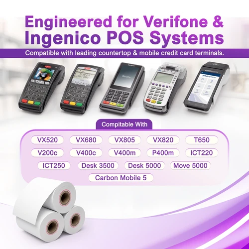 Verifone Vx520 Printer Paper Rolls image 2