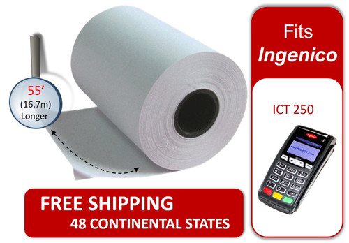 Ingenico ICT250 Printer Paper Rolls (10 Rolls) image 0