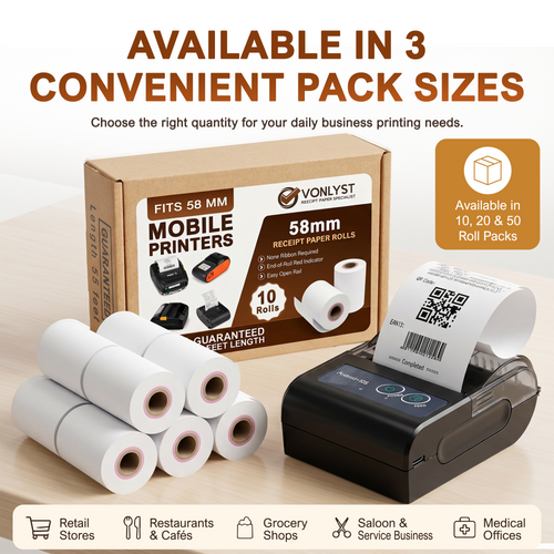 58mm Thermal Receipt Printer Paper  (10 Rolls) image 6