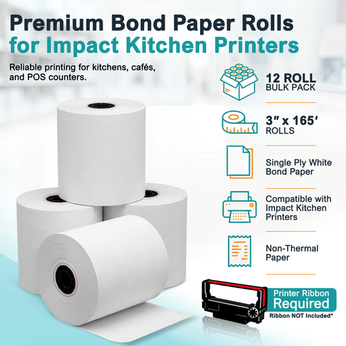 Single-Ply Epson Receipt Kitchen Printer Bond Paper  image 3