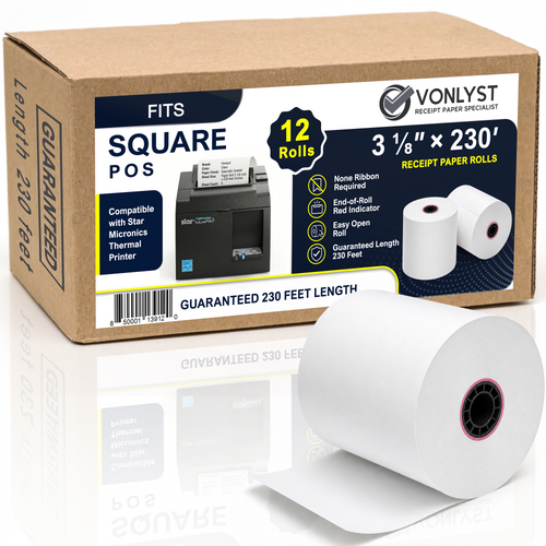 Star Micronics Thermal Receipt Paper Roll 3 1/8" x 230' - Box with 12 image 0