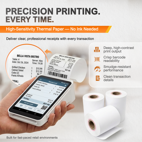 Receipt Paper Roll for Square Terminal Credit Card Machine image 3